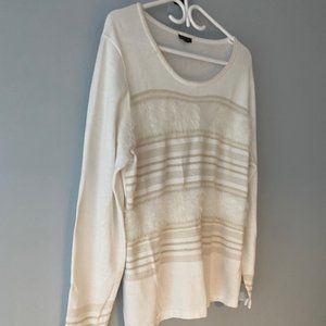 Cream and white sweater